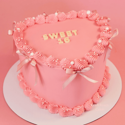 Pink Heart Cake