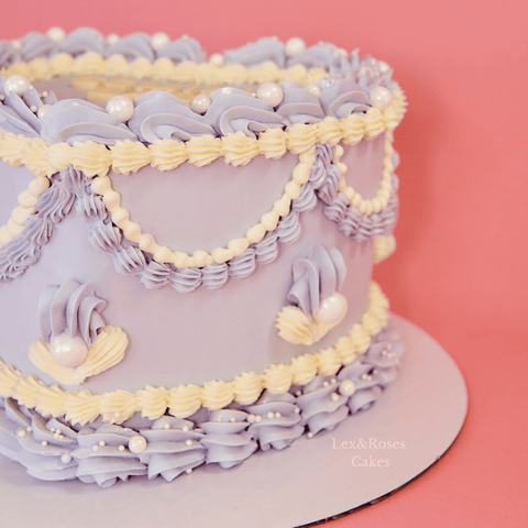 Lavender Heart Cake