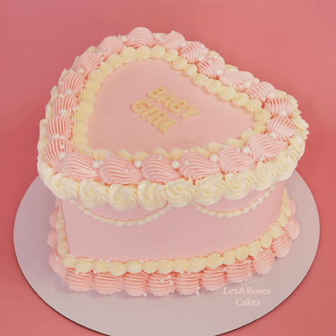 Light Pink Heart Cake