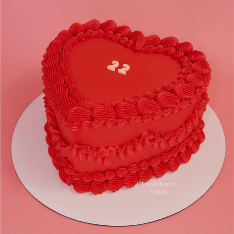 Red Heart Cake