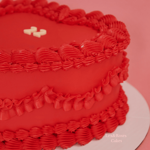 Red Heart Cake