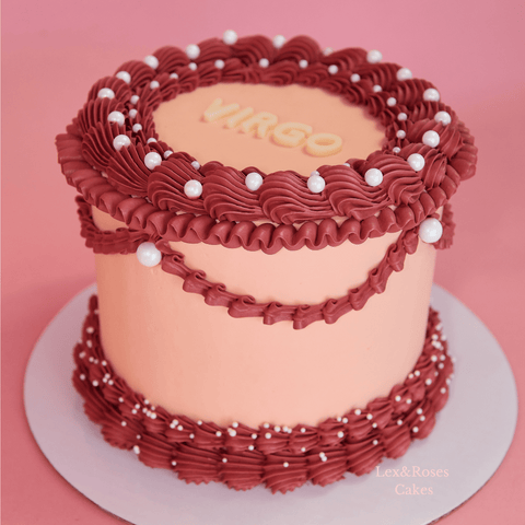 Maroon Deluxe Cake