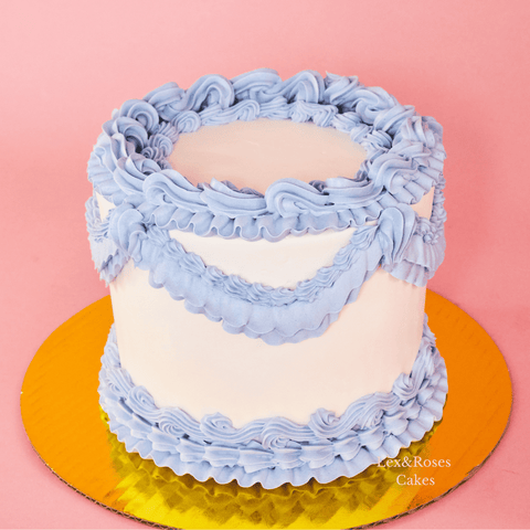 Baby Blue & Cream Cake