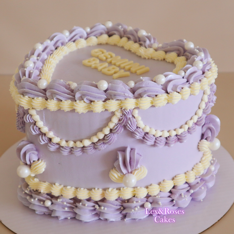 Lavender Heart Cake